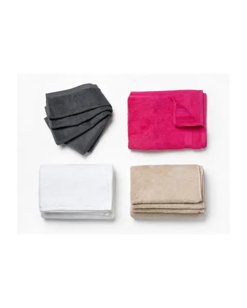 Face cloths in four colours
