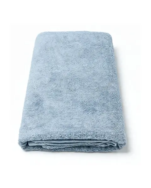 Pale blue bath towel