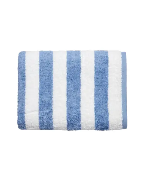 Blue striped pool towel