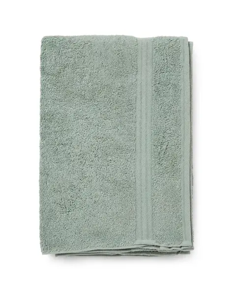 Sage hand towel with woven band